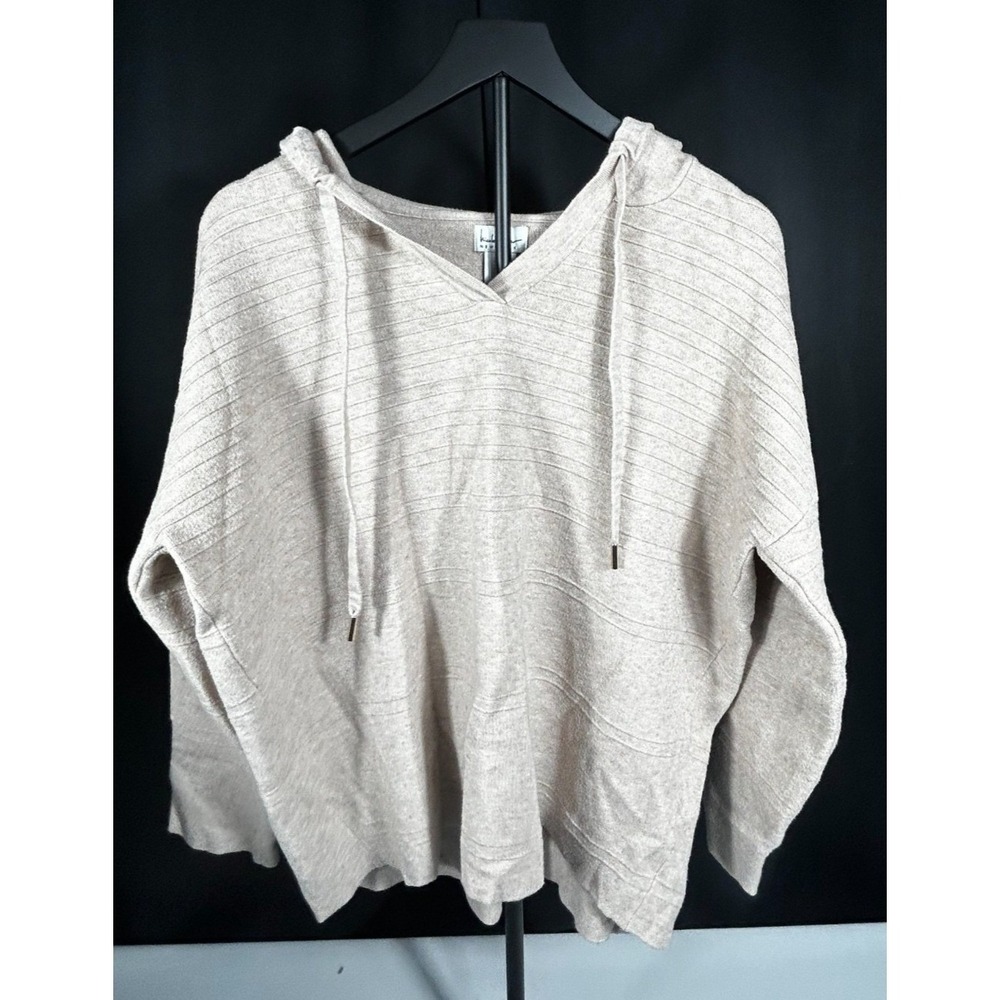 Nicole Miller New York Women's 1X Hoodie Cozy Chic Loungewear Casual Top